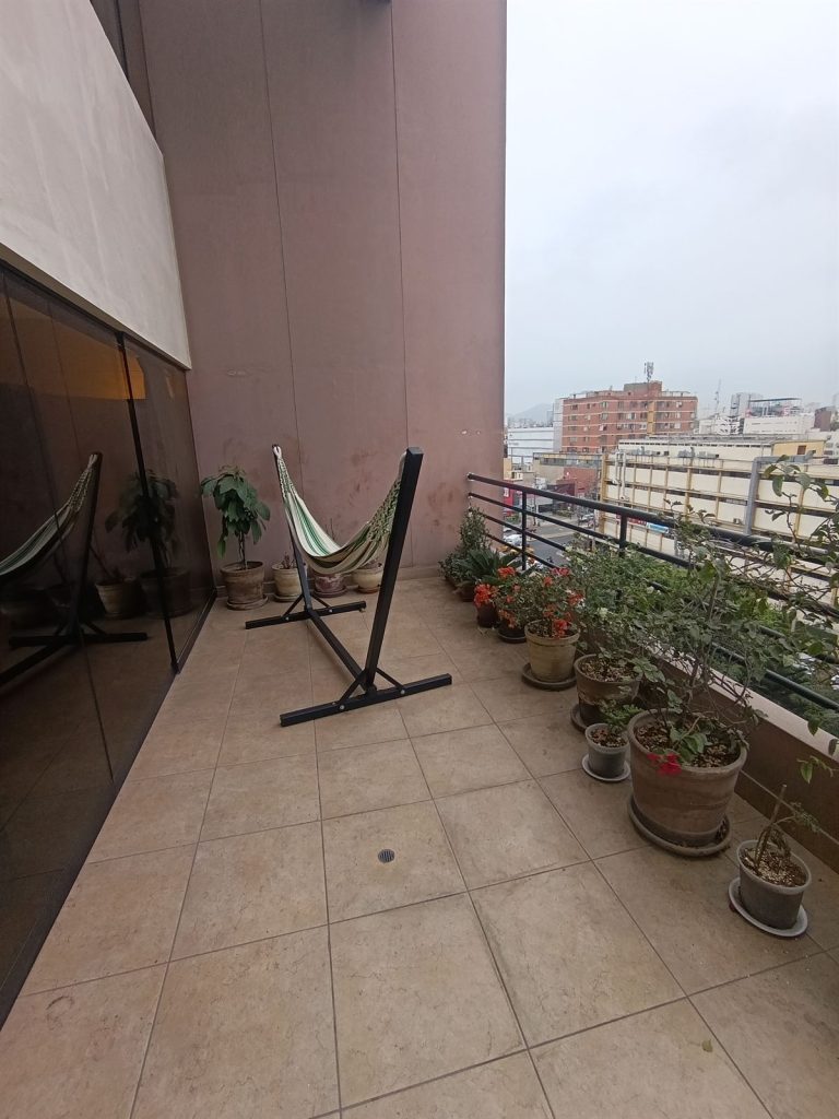 Terraza con plantas y vista